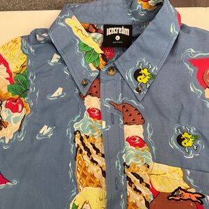 Icecream Men's Multicolor Graphic Button Down Shirt